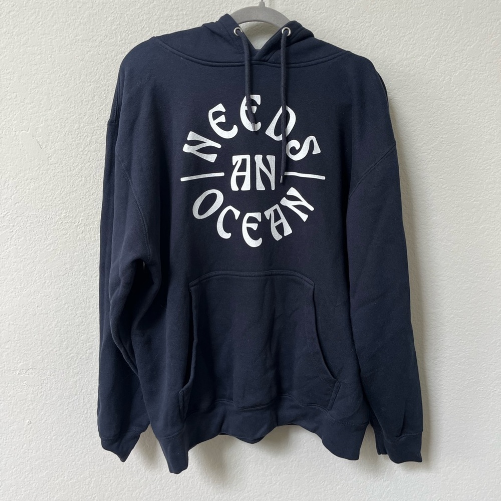Navy Unisex Graphic Hoodie Needs an Ocean